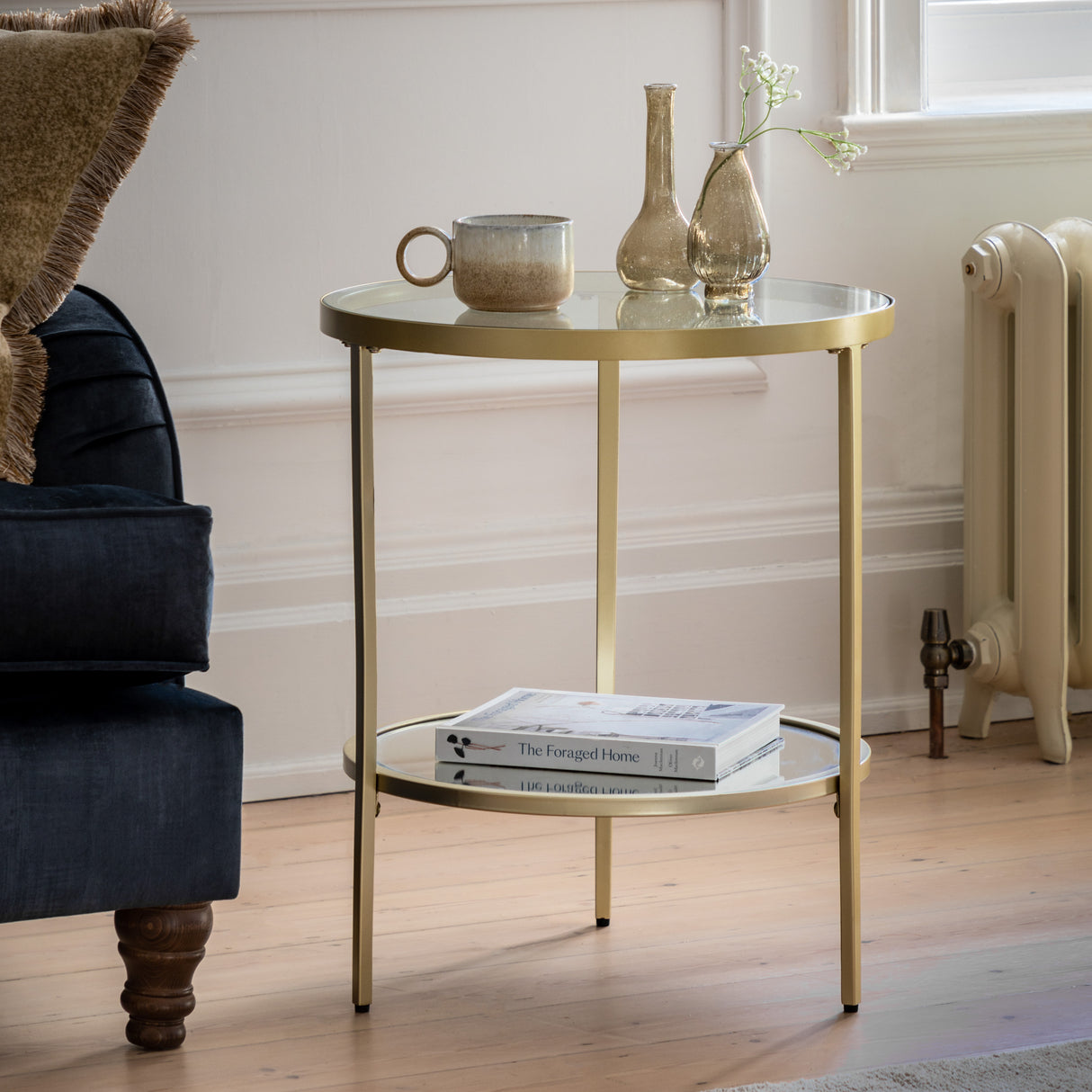 Amos Hudson Side Table Champagne – from Amos Lighting + Home