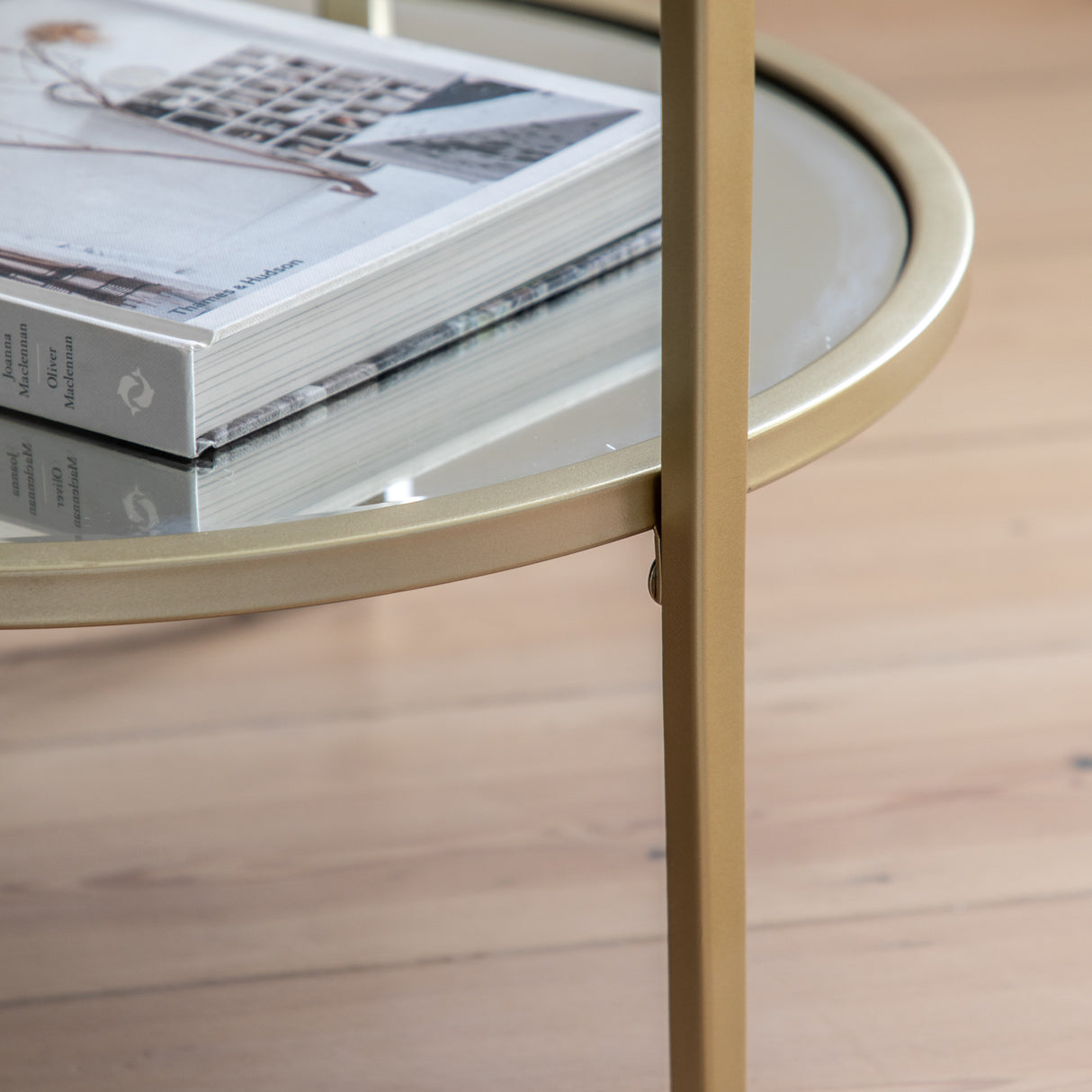 Amos Hudson Side Table Champagne – from Amos Lighting + Home