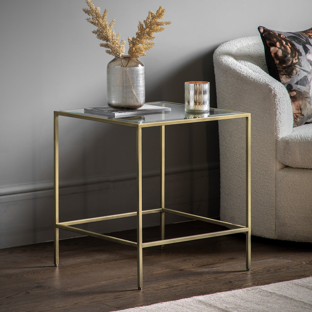 Amos Rothbury Side Table Champagne – from Amos Lighting + Home