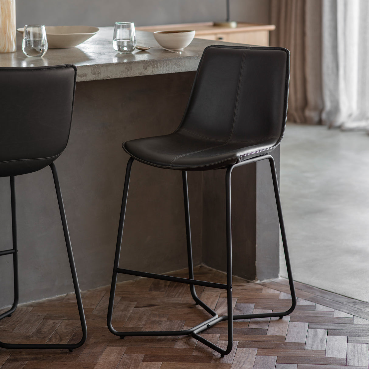 Amos Hawking Stool Charcoal (2pk) – from Amos Lighting + Home