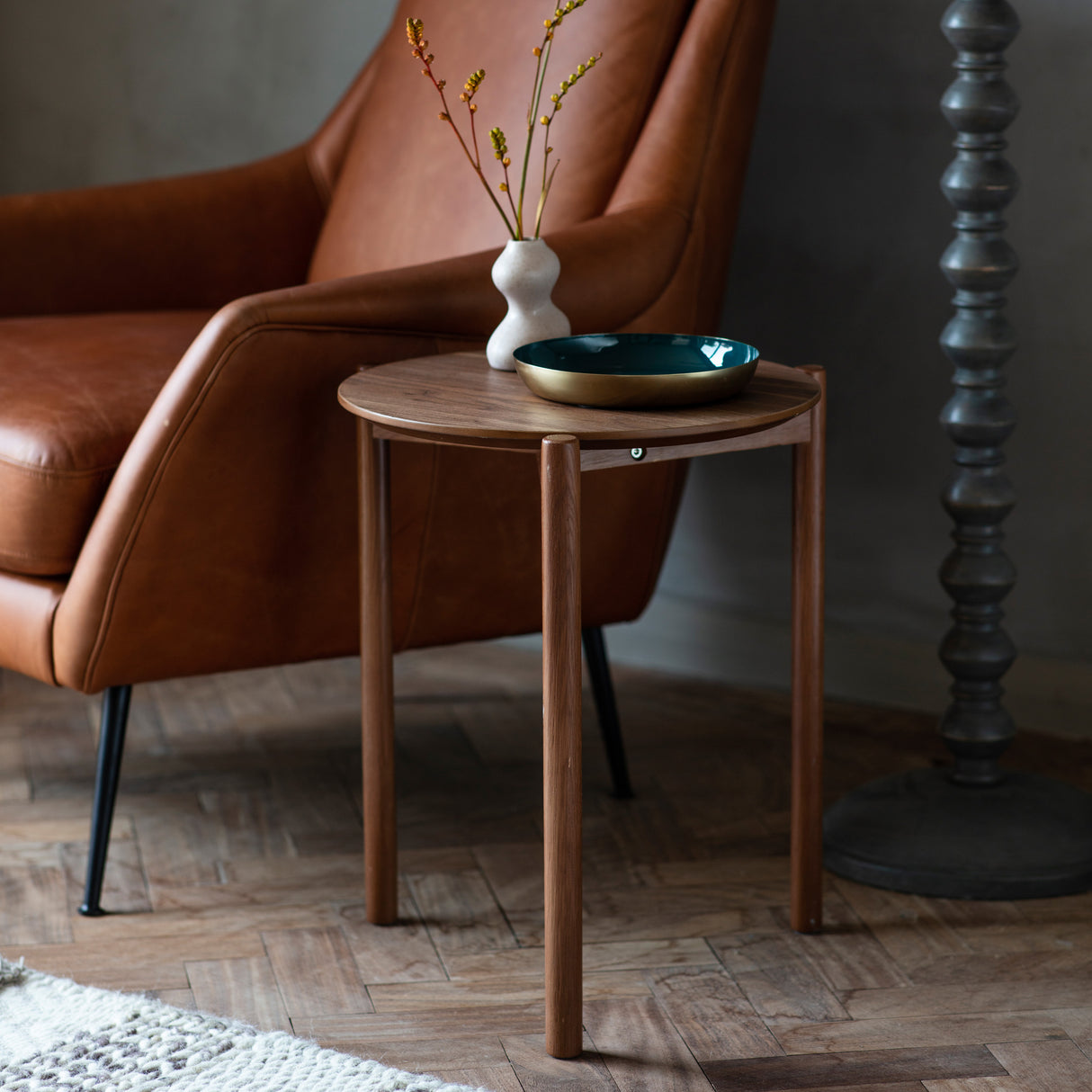 Amos Burley Side Table Walnut – from Amos Lighting + Home