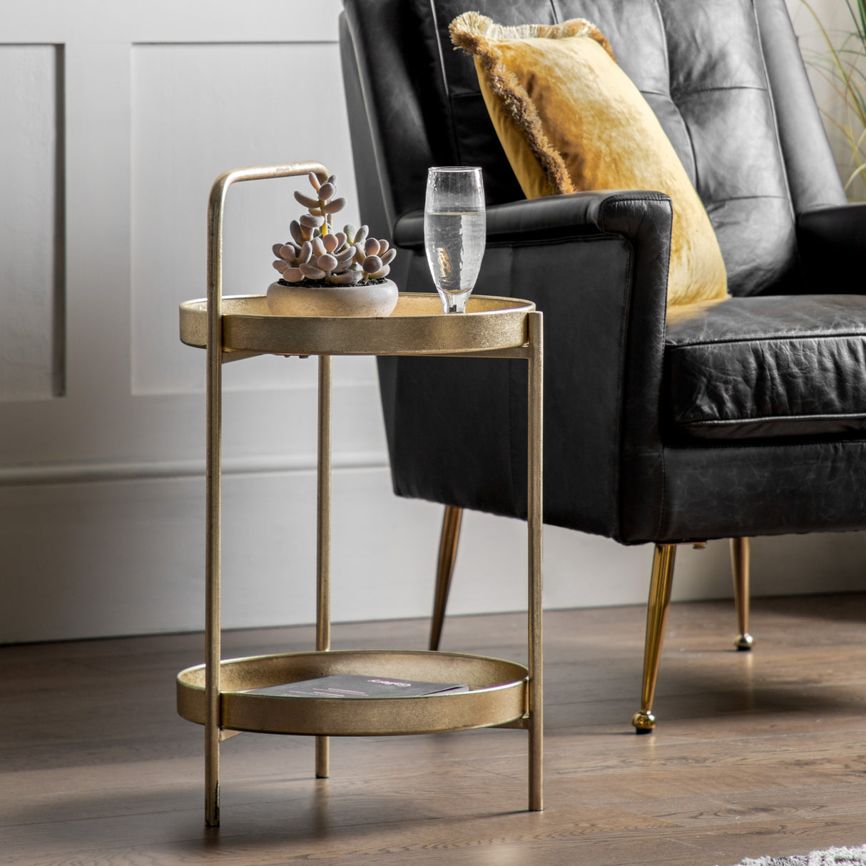 Amos Sennen Side Table Gold – from Amos Lighting + Home
