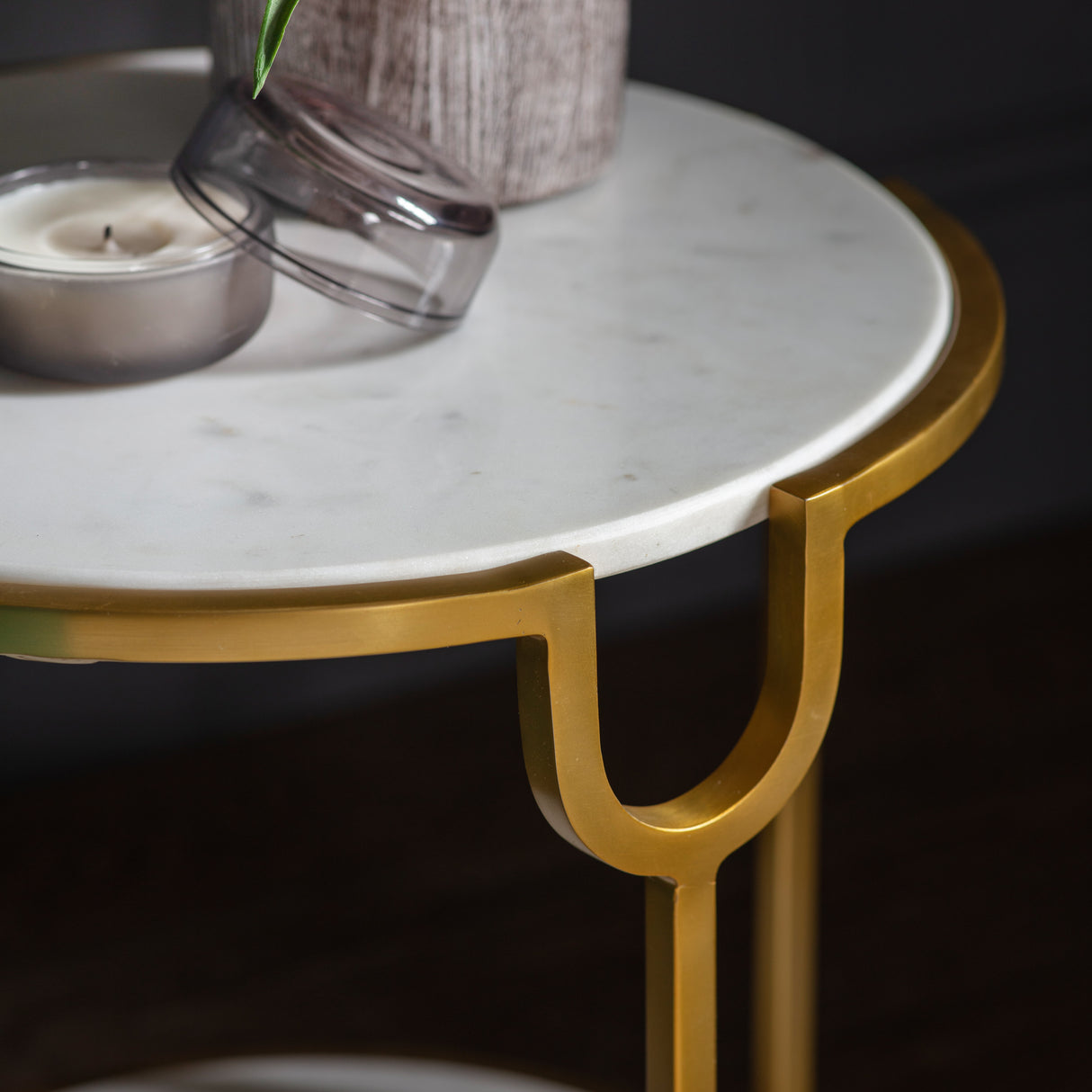 Amos Weston Side Table White Marble – from Amos Lighting + Home