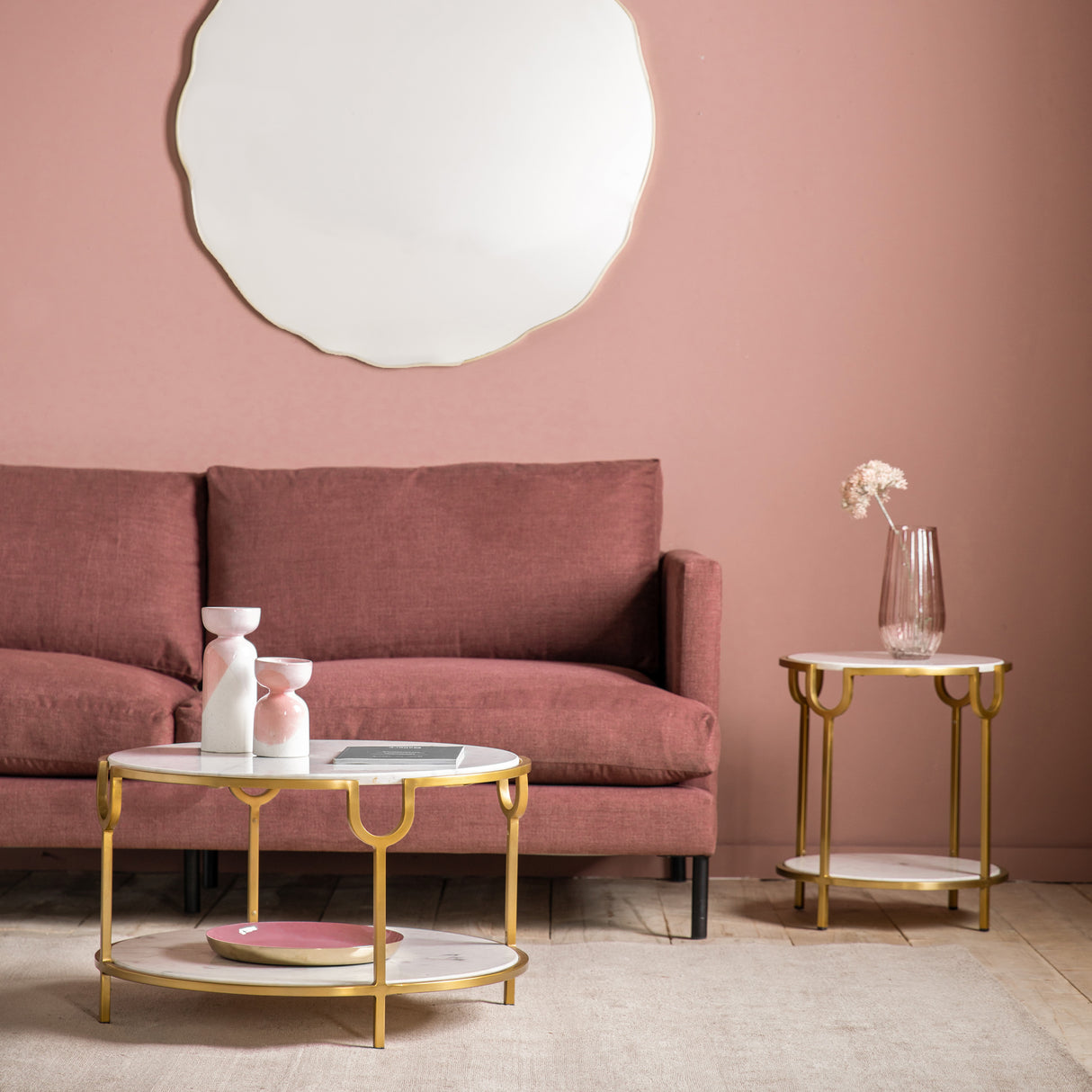 Amos Weston Side Table White Marble – from Amos Lighting + Home