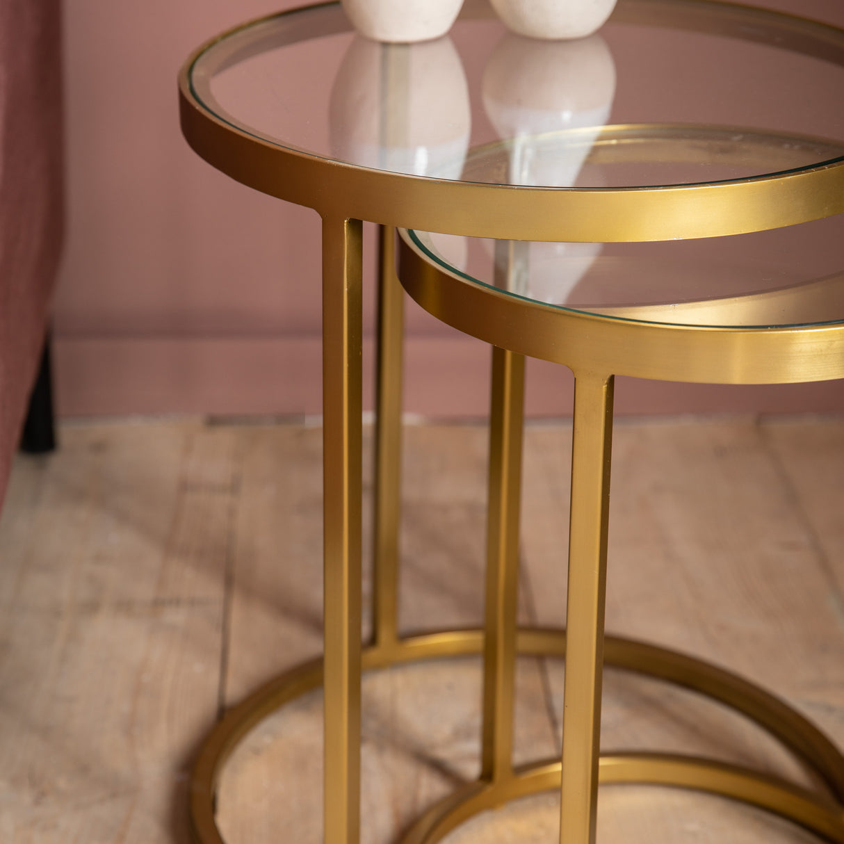 Amos Rowe Nest of Two Tables Gold – from Amos Lighting + Home