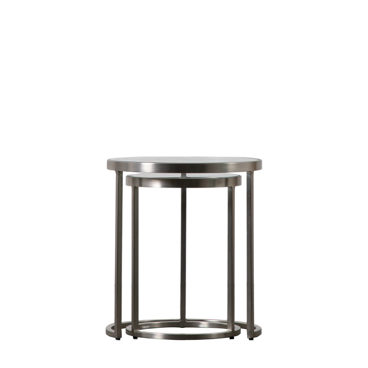 Amos Rowe Nest of Two Tables Silver – from Amos Lighting + Home