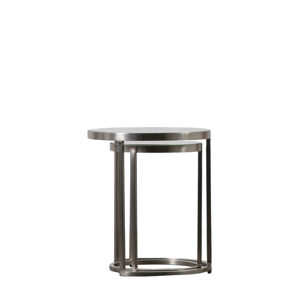 Amos Rowe Nest of Two Tables Silver – from Amos Lighting + Home