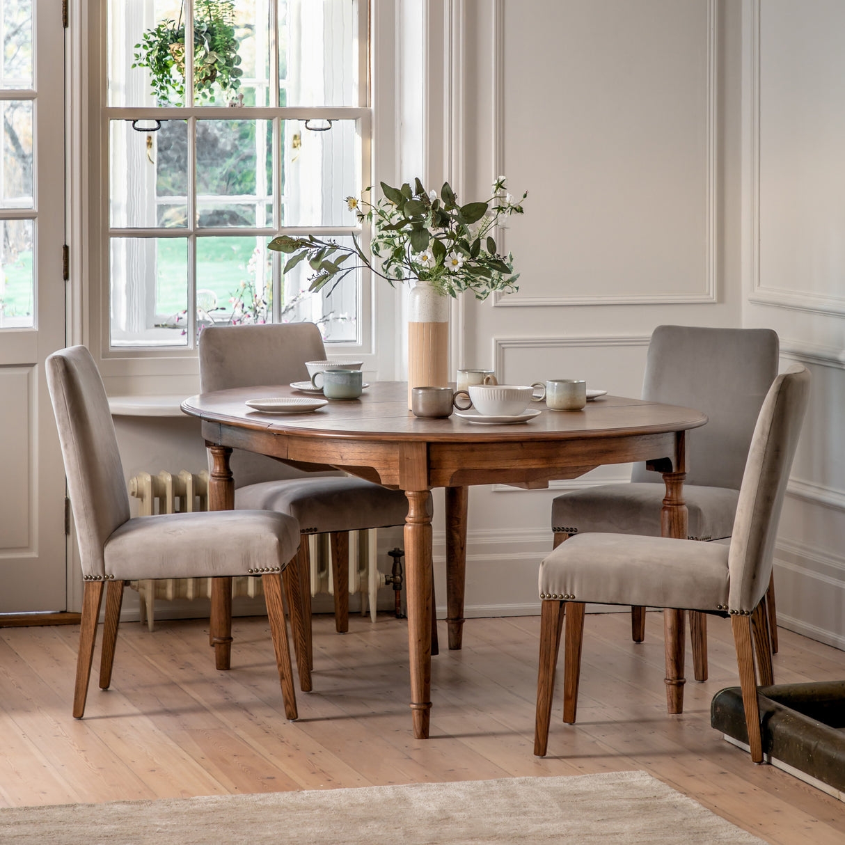 Amos Highgrove Chair Dove Velvet (2pk) – from Amos Lighting + Home