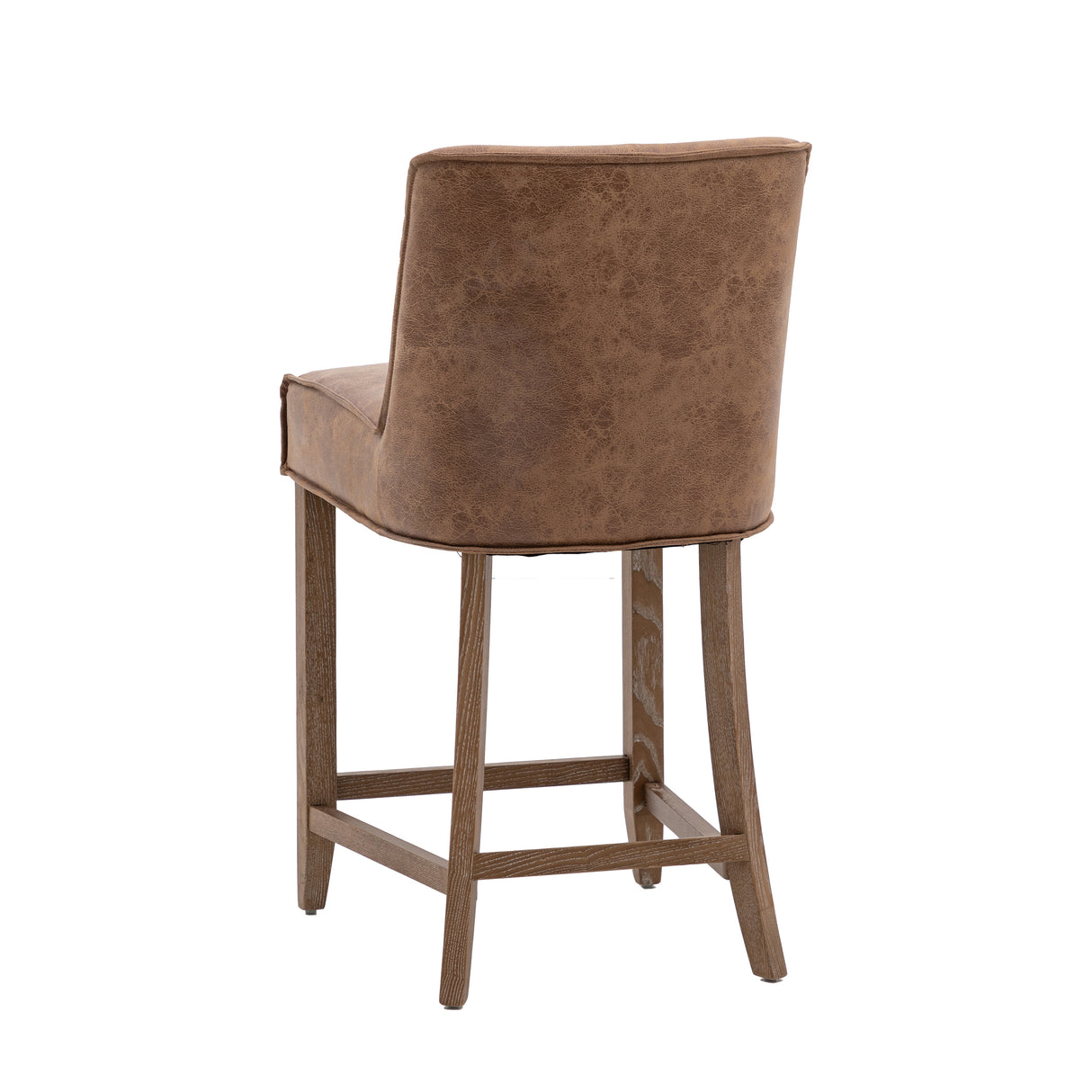 Amos Tarnby Bar Stool Brown Leather (2pk) – from Amos Lighting + Home