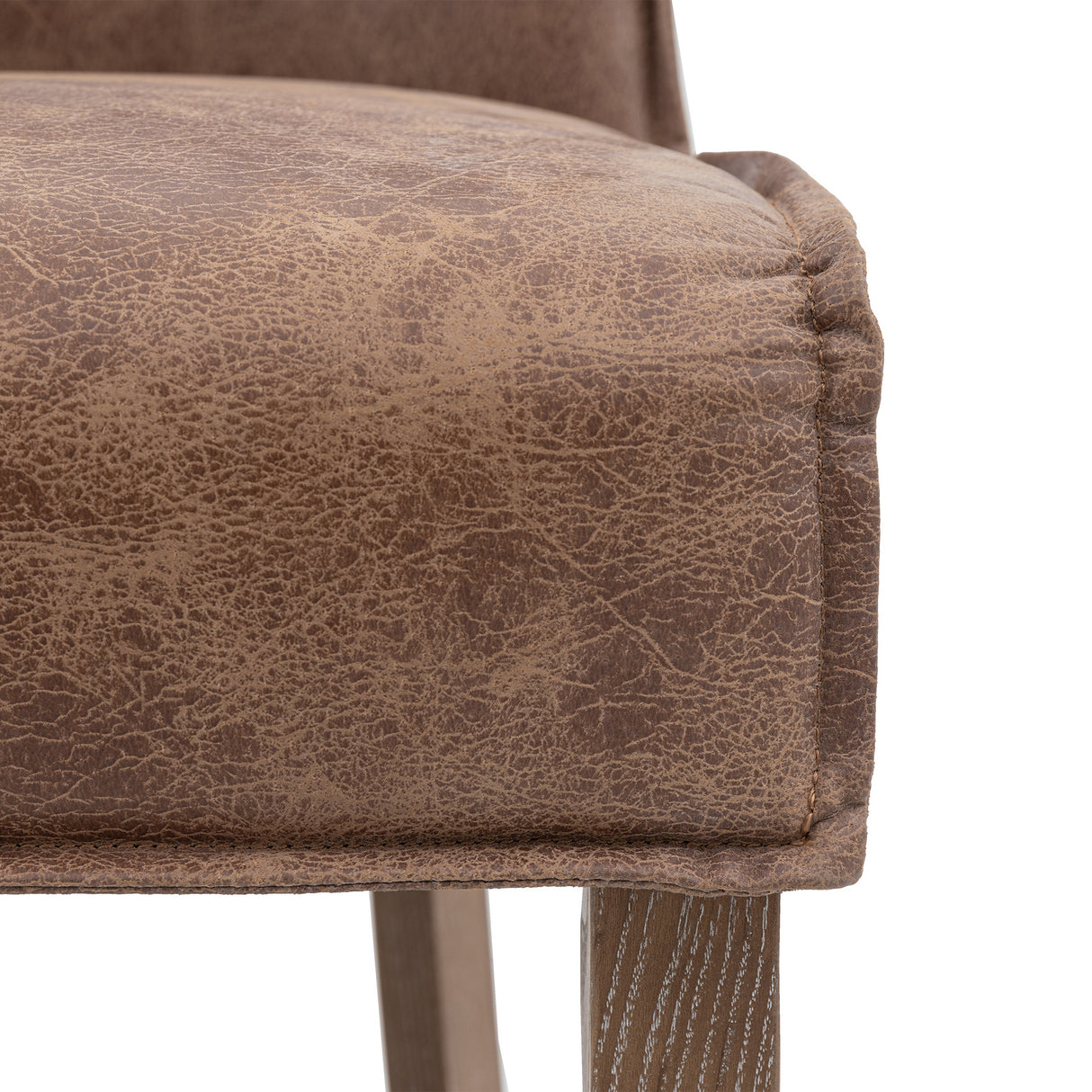 Amos Tarnby Bar Stool Brown Leather (2pk) – from Amos Lighting + Home