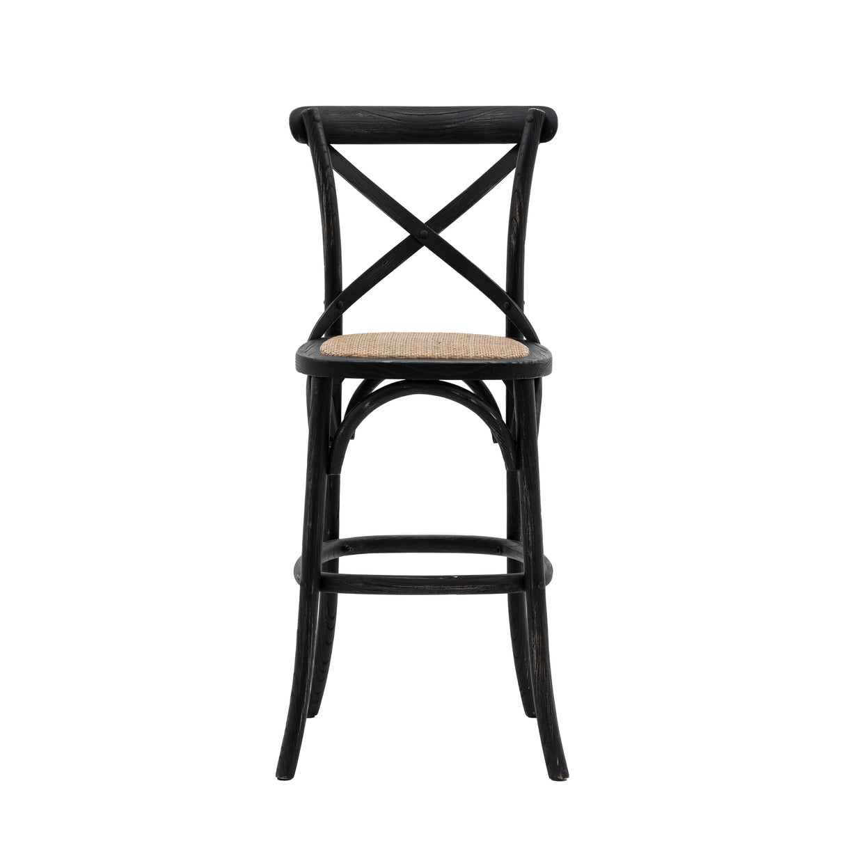 Amos Cafe Stool Black/Rattan (2pk) – from Amos Lighting + Home