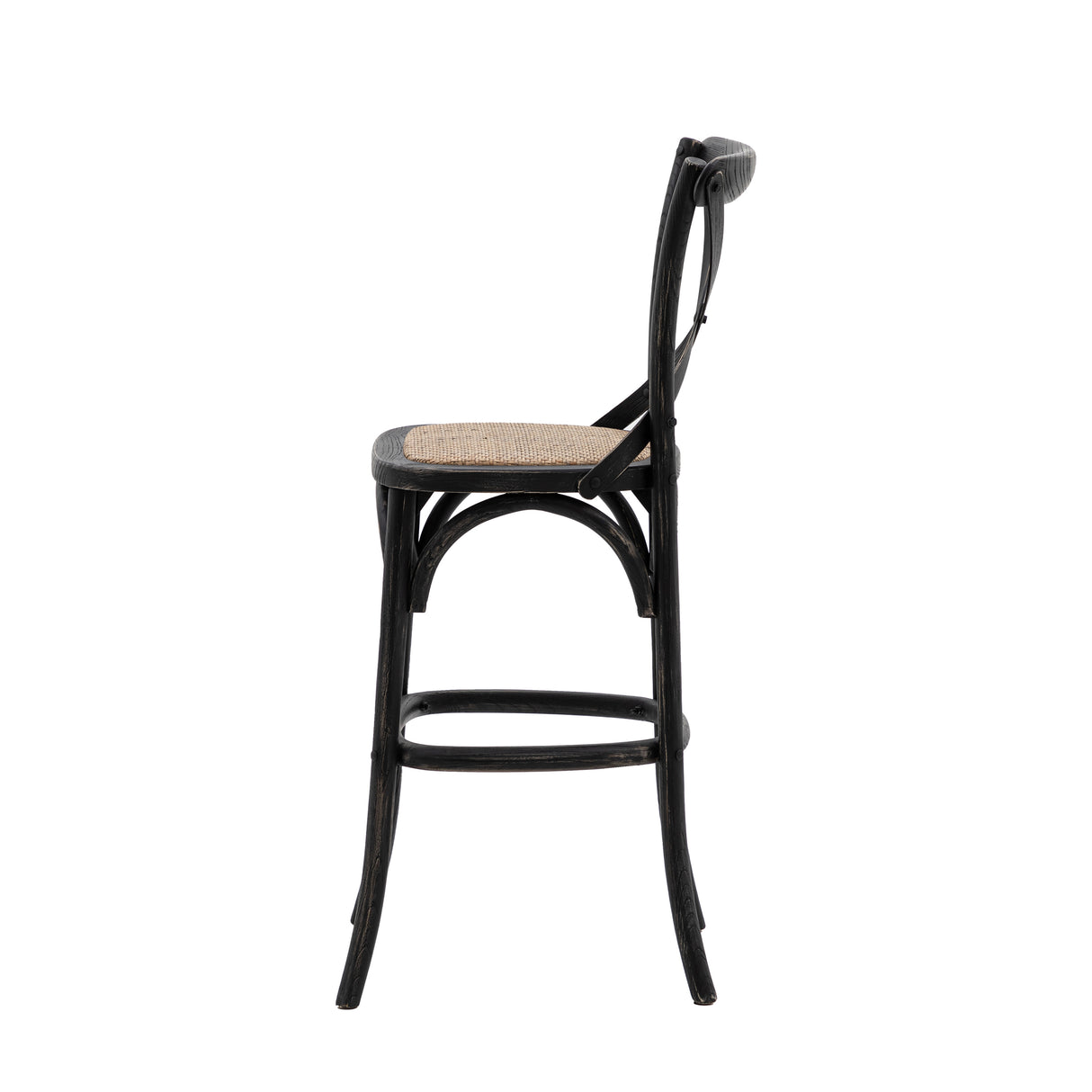 Amos Cafe Stool Black/Rattan (2pk) – from Amos Lighting + Home
