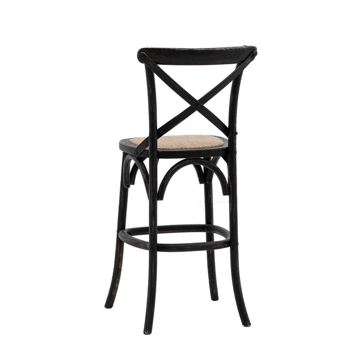 Amos Cafe Stool Black/Rattan (2pk) – from Amos Lighting + Home