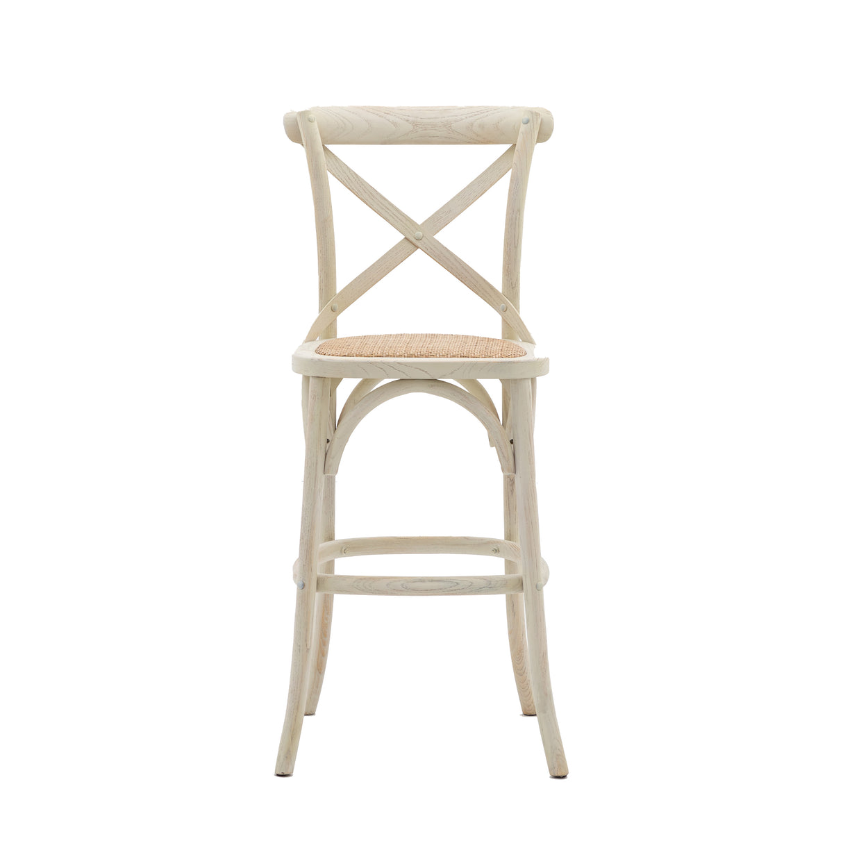 Amos Cafe Stool White/Rattan (2pk) – from Amos Lighting + Home
