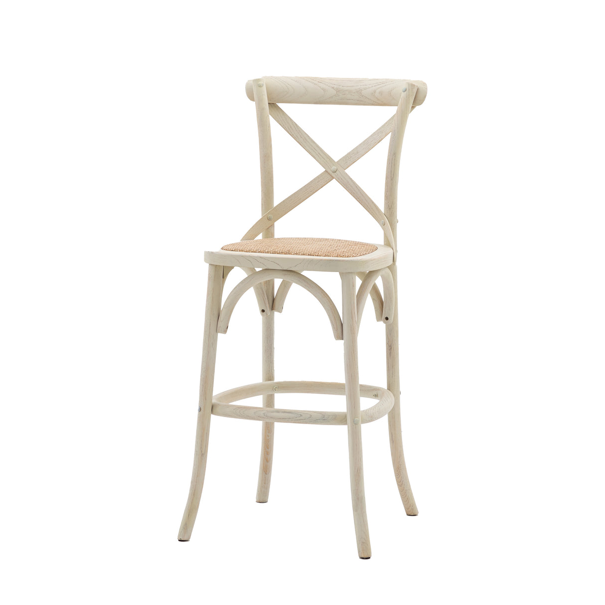 Amos Cafe Stool White/Rattan (2pk) – from Amos Lighting + Home
