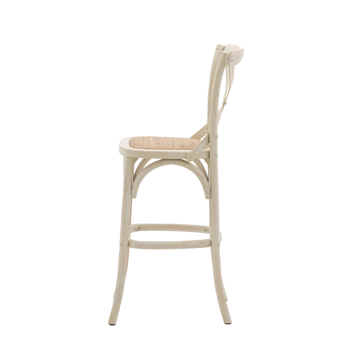 Amos Cafe Stool White/Rattan (2pk) – from Amos Lighting + Home