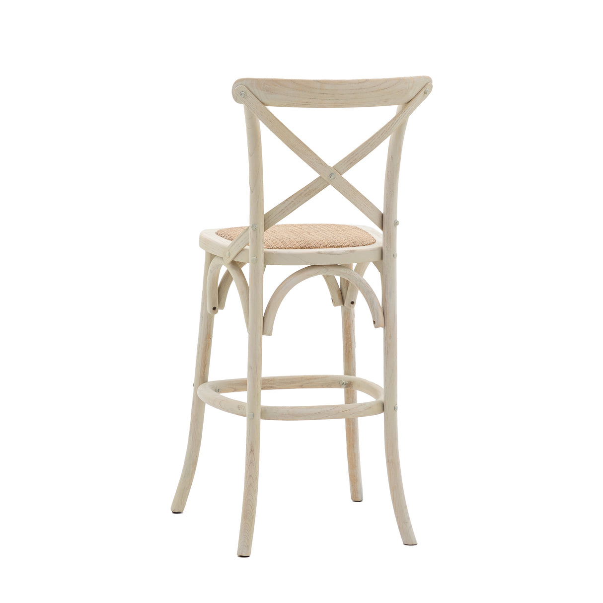 Amos Cafe Stool White/Rattan (2pk) – from Amos Lighting + Home