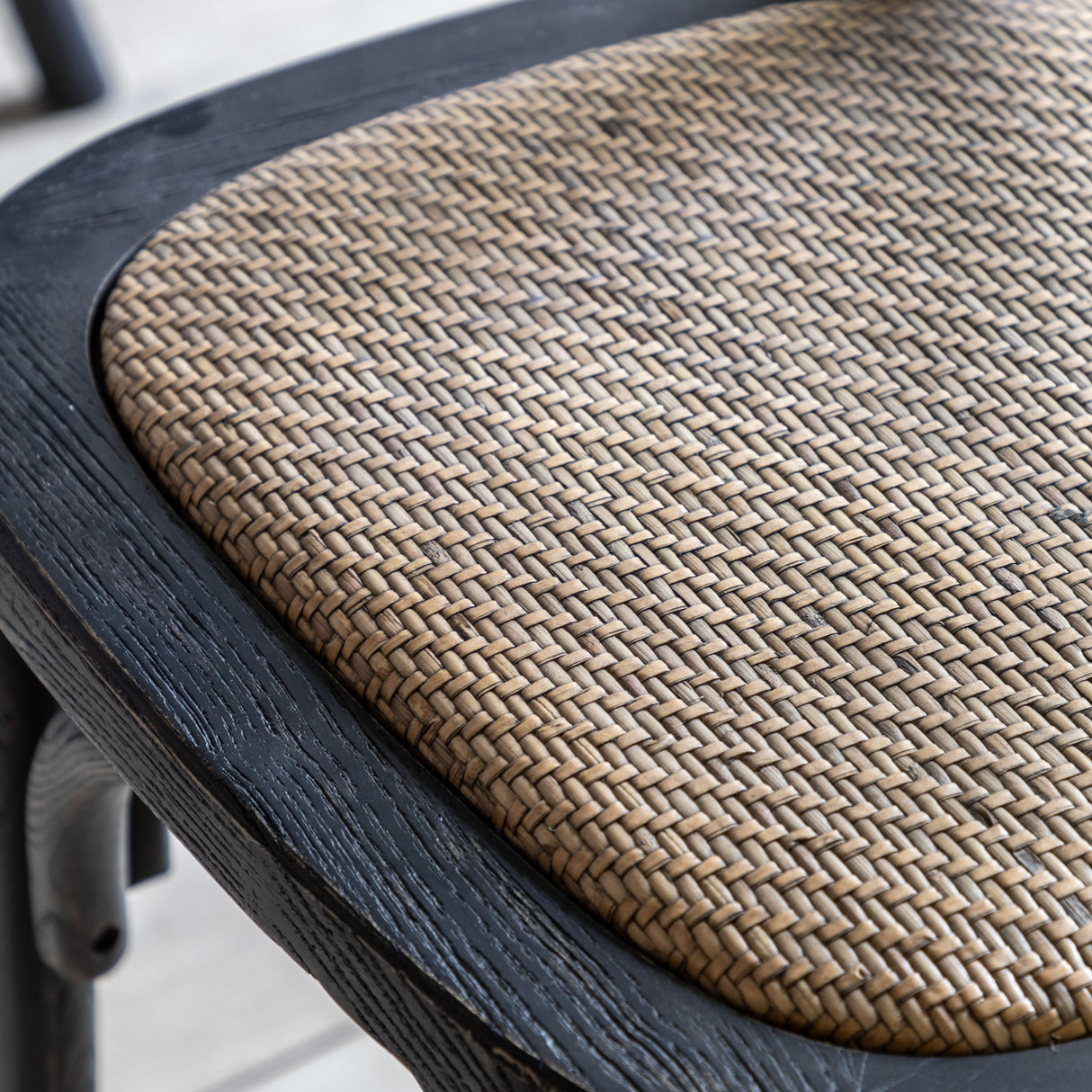 Amos Cafe Chair Black/Rattan (2pk) – from Amos Lighting + Home