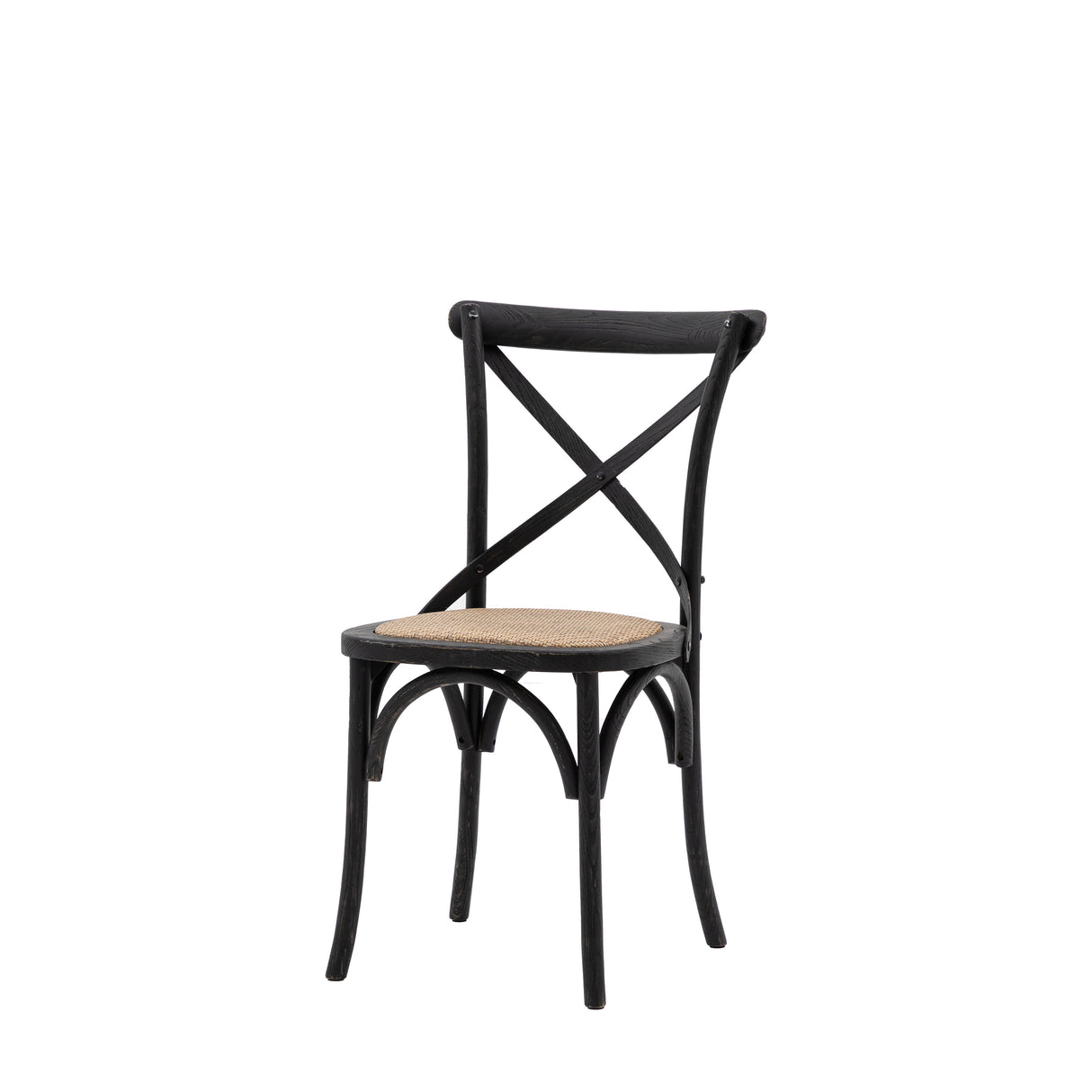 Amos Cafe Chair Black/Rattan (2pk) – from Amos Lighting + Home