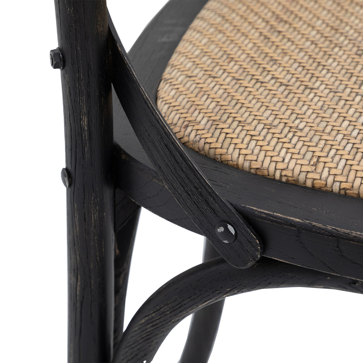 Amos Cafe Chair Black/Rattan (2pk) – from Amos Lighting + Home