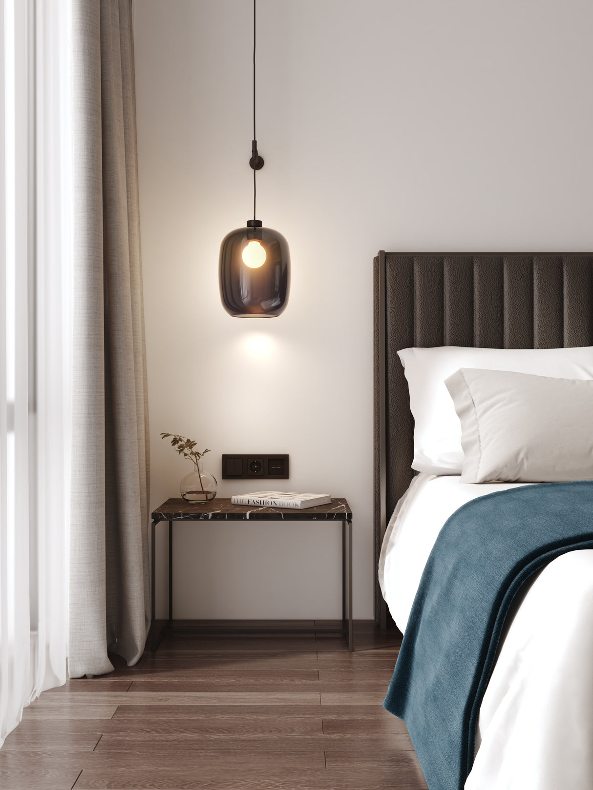 Astro Curve Glass 285 Dark Smoke Lampshade Shade