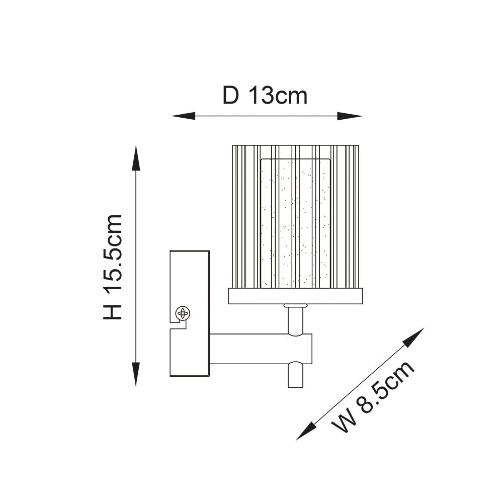 Endon Britton Bathroom Wall Light Chrome