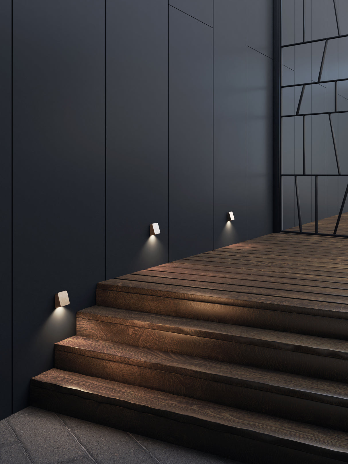 Astro Incline Single Solid Brass Outdoor Marker Light