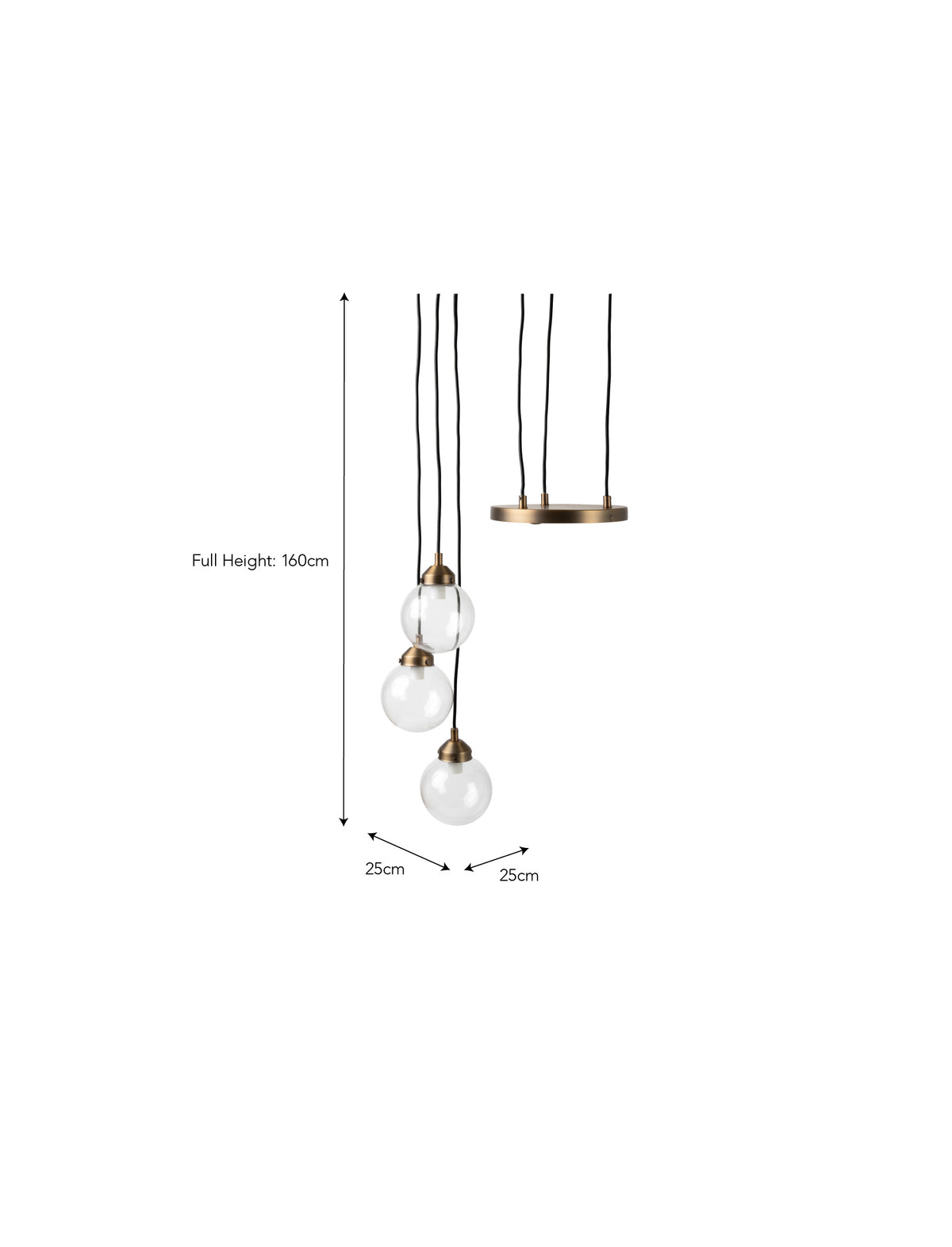 Garden Trading Everleigh Cluster Ceiling Light Antique Brass Finish