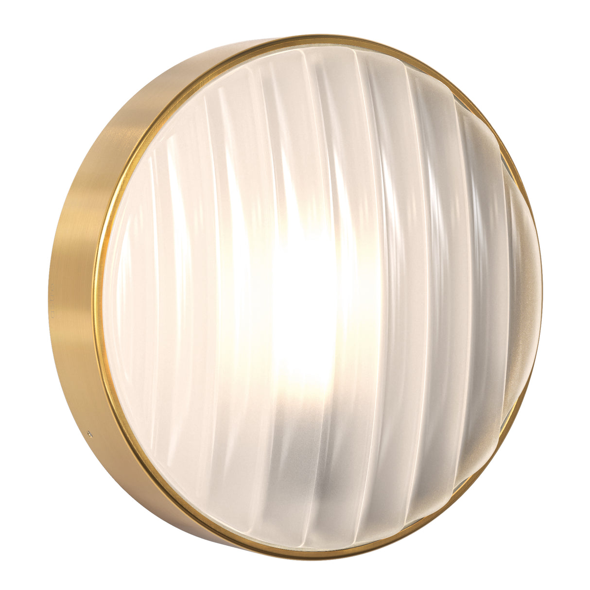 Astro Montreal Round 300 PVD Brushed Brass Coastal Wall Light