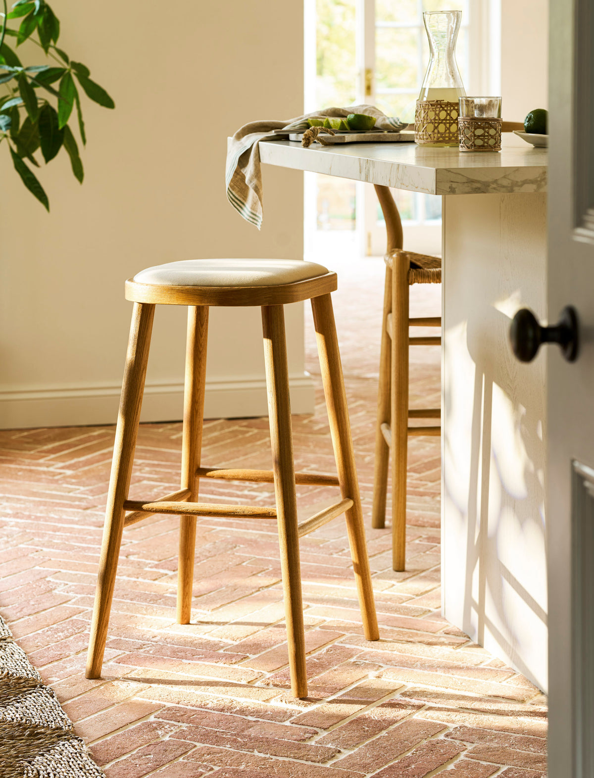 Garden Trading Farmhill Bar Stool - Ash Wood, Natural
