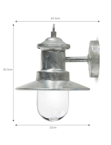 Garden Trading St Ives Ships Light - Galvanised Steel, Silver