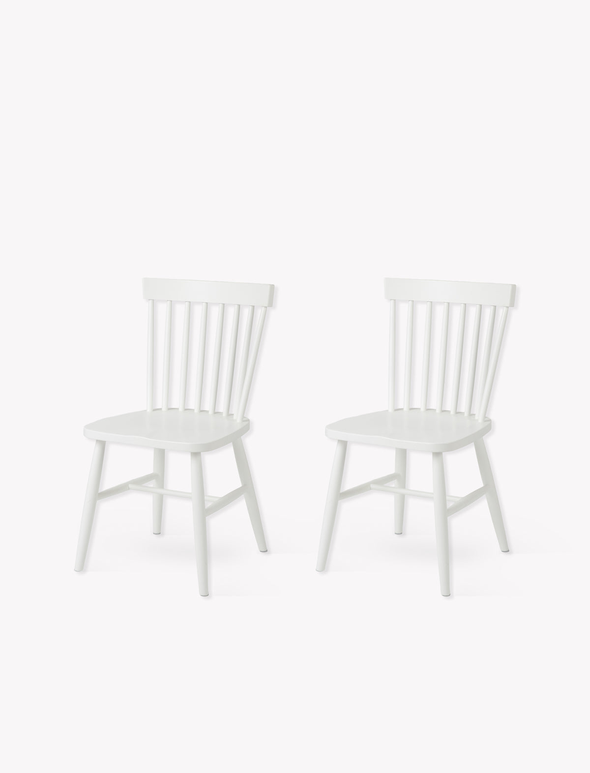 Garden Trading Spindle Back Chair Beech Wood, Lily White, Set of 2
