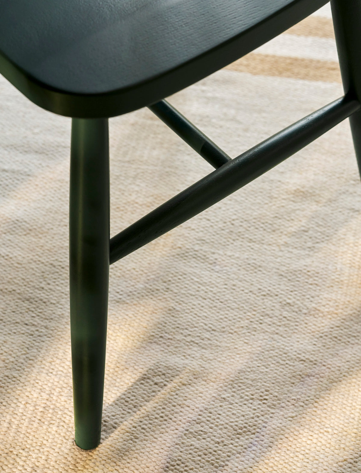 Garden Trading Spindle Back Chair Beech Wood, Forest Green, Set of 2