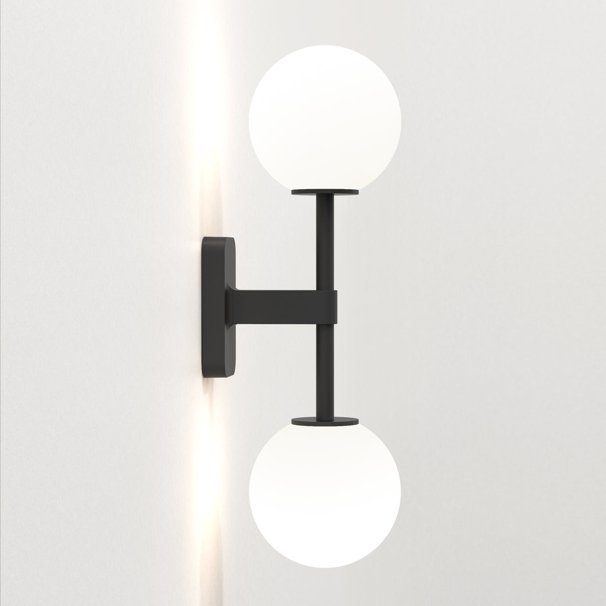 Astro Tacoma Twin Matt Black Bathroom Wall Light