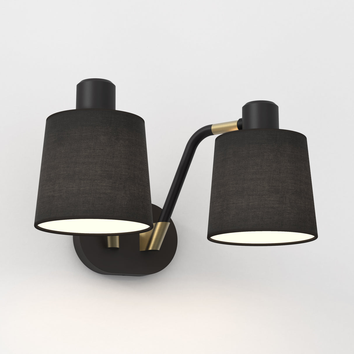Astro Edward Twin Base Matt Black Interior Wall Light