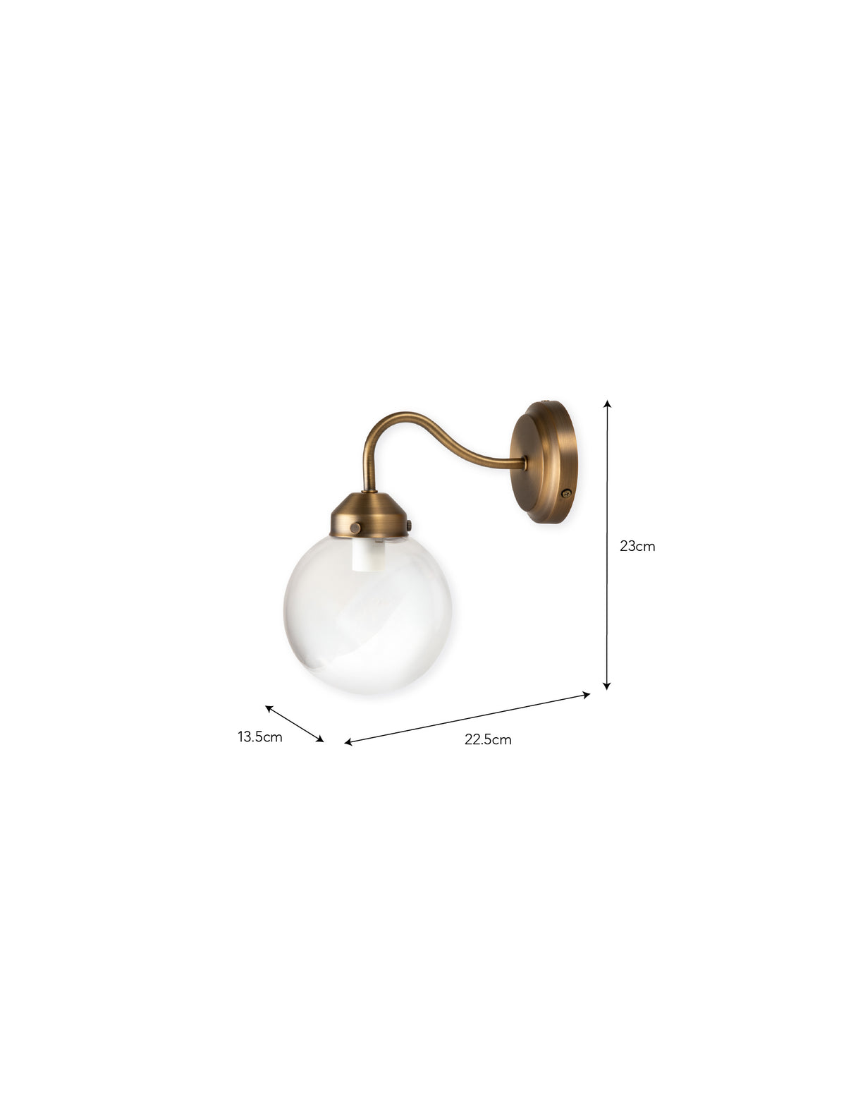 Garden Trading Everleigh Wall Light Antique Brass Finish