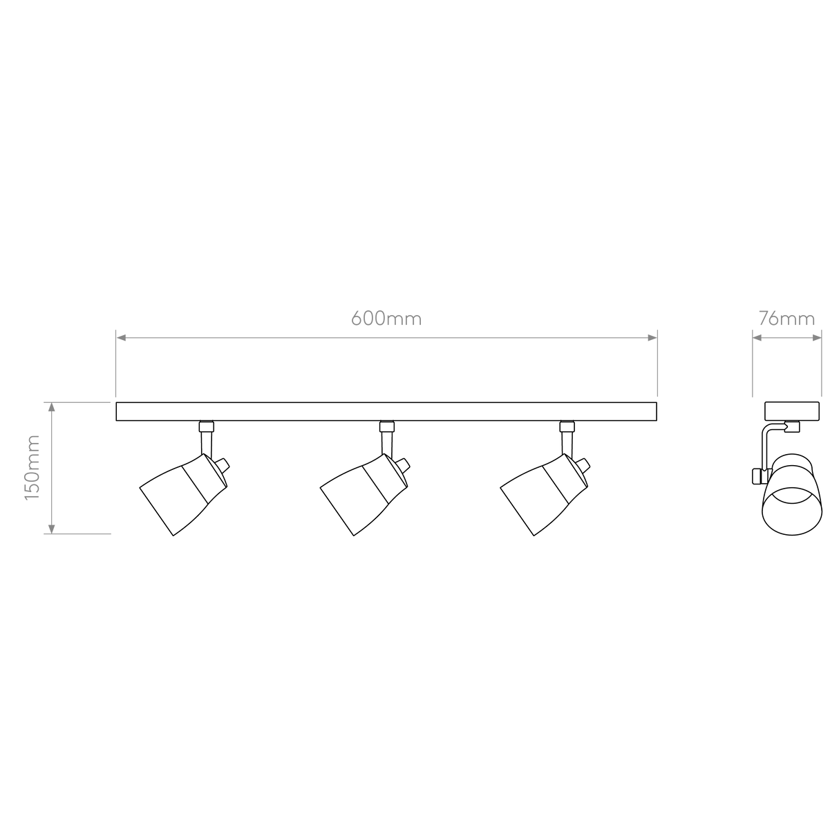 Astro Juno Triple Bar Bronze Interior Spotlight