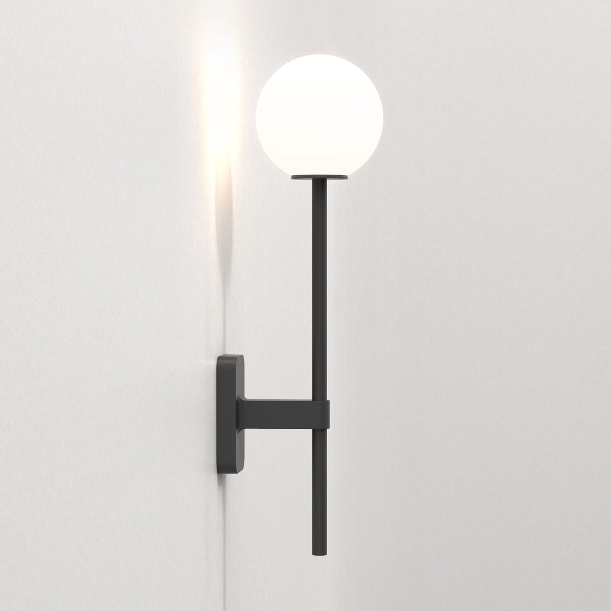 Astro Tacoma Single Grande Matt Black Bathroom Wall Light