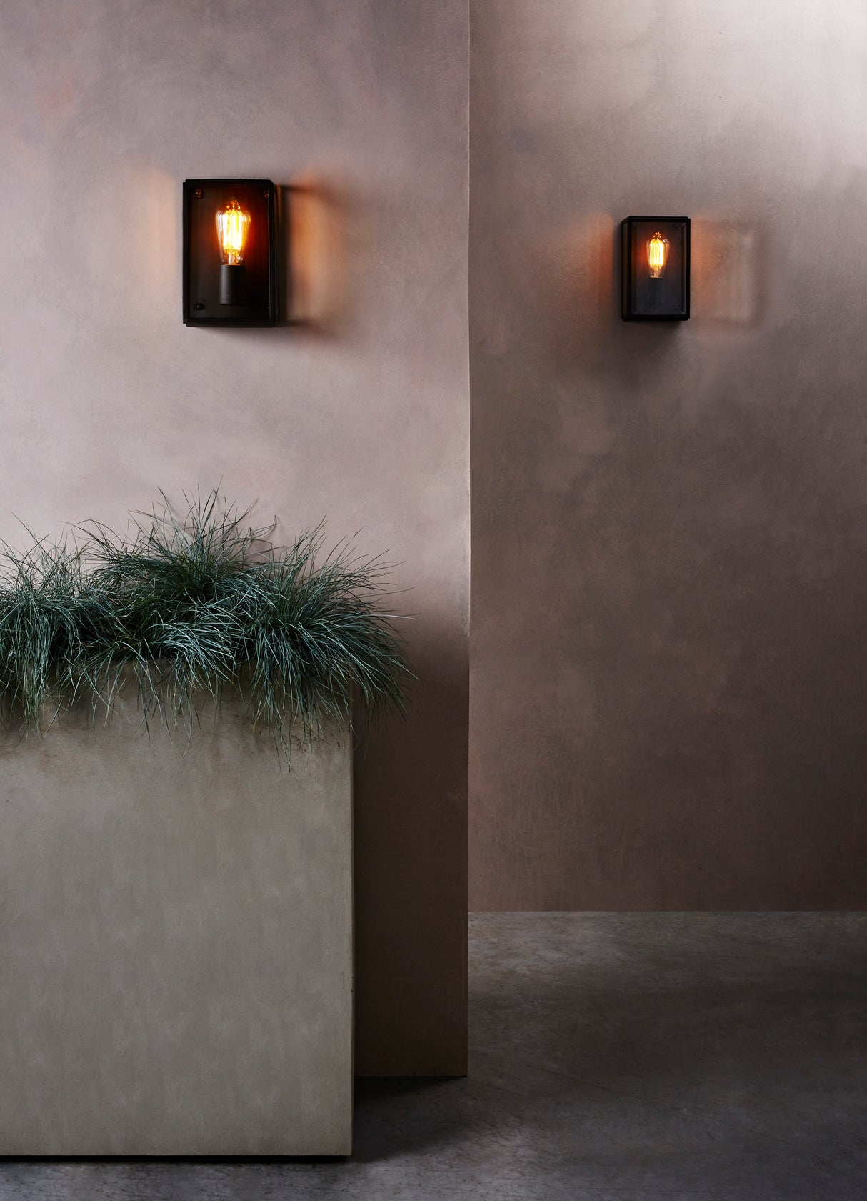 Astro Homefield 130 Textured Black Outdoor Wall Light