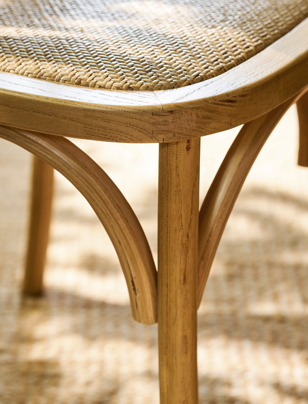 Garden Trading Ferndale Cross Back Dining Chair Elm Wood, Natural, Set of 2