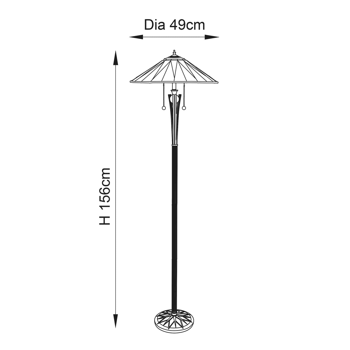 Tiffany Dark Star Floor Lamp