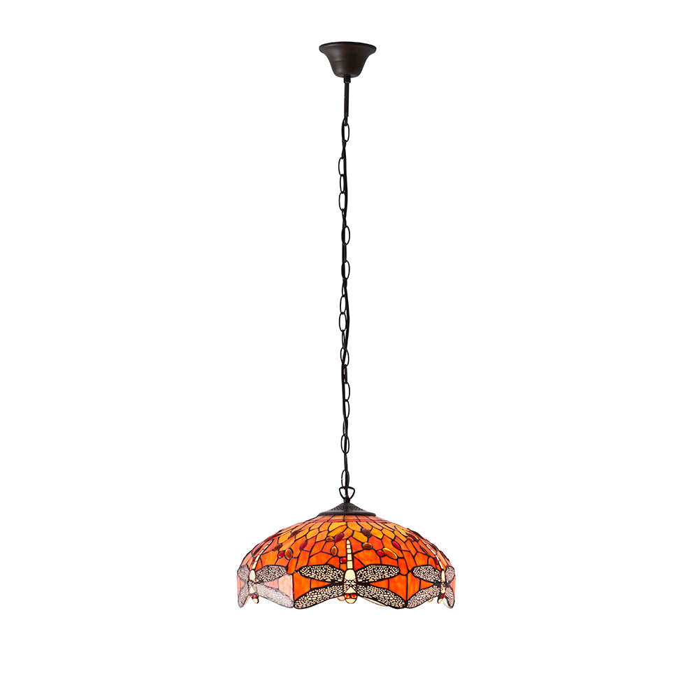 Tiffany Dragonfly Flame Medium 3lt Pendant