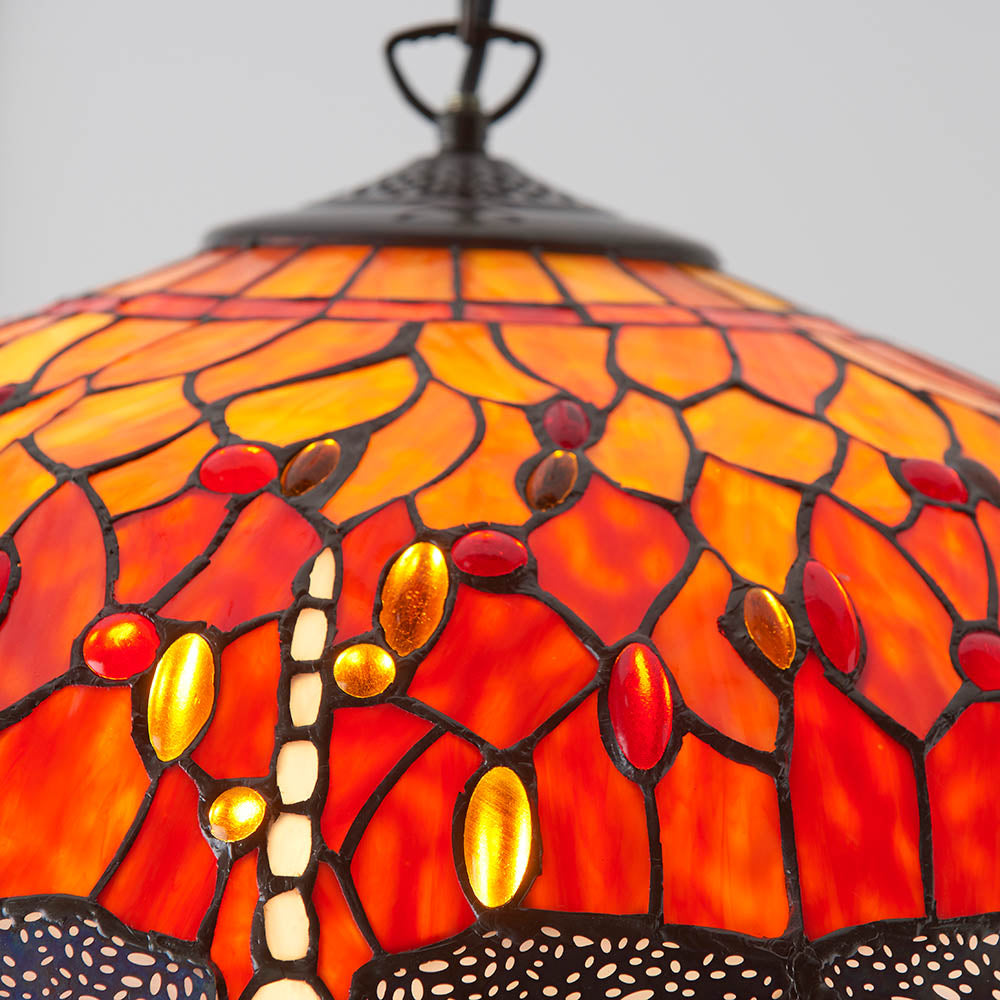 Tiffany Dragonfly Flame Large 3lt Pendant