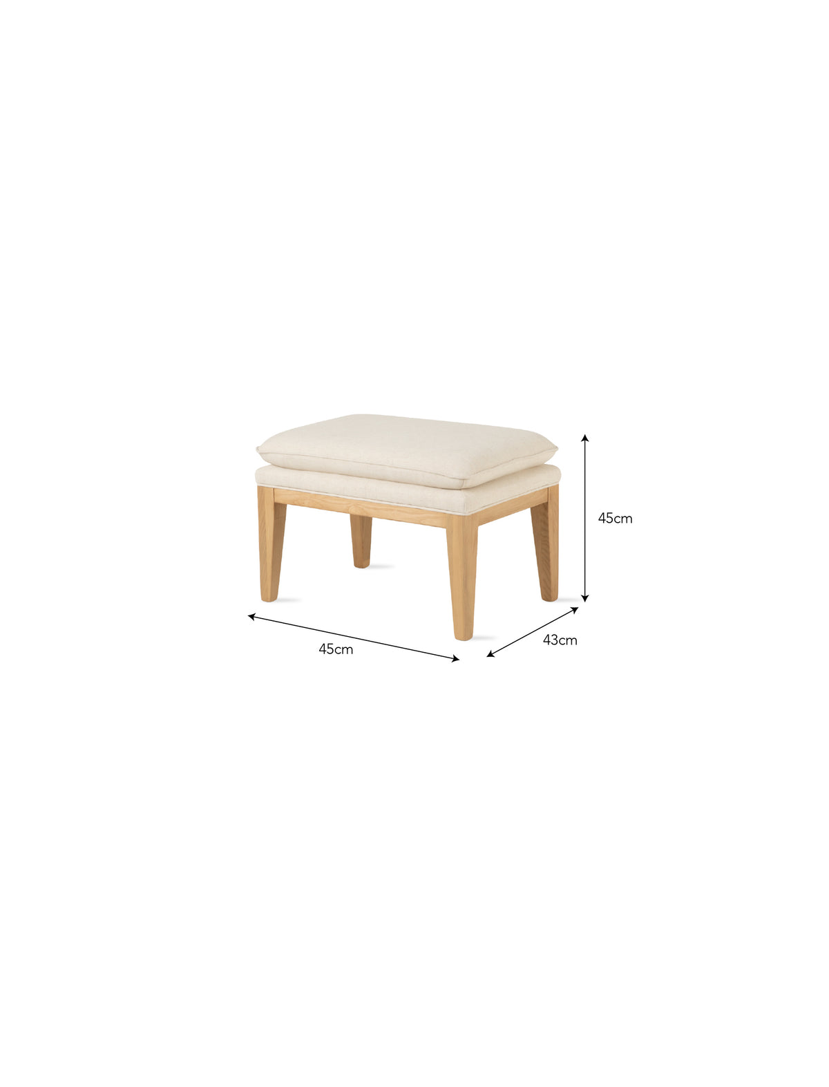 Garden Trading Farmoor Footstool Ash Wood