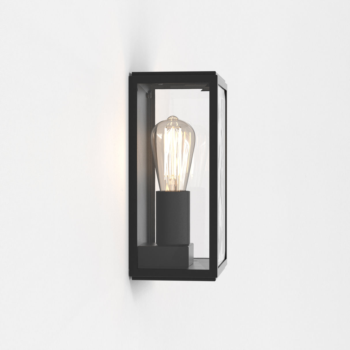 Astro Homefield 160 Textured Black Outdoor Wall Light