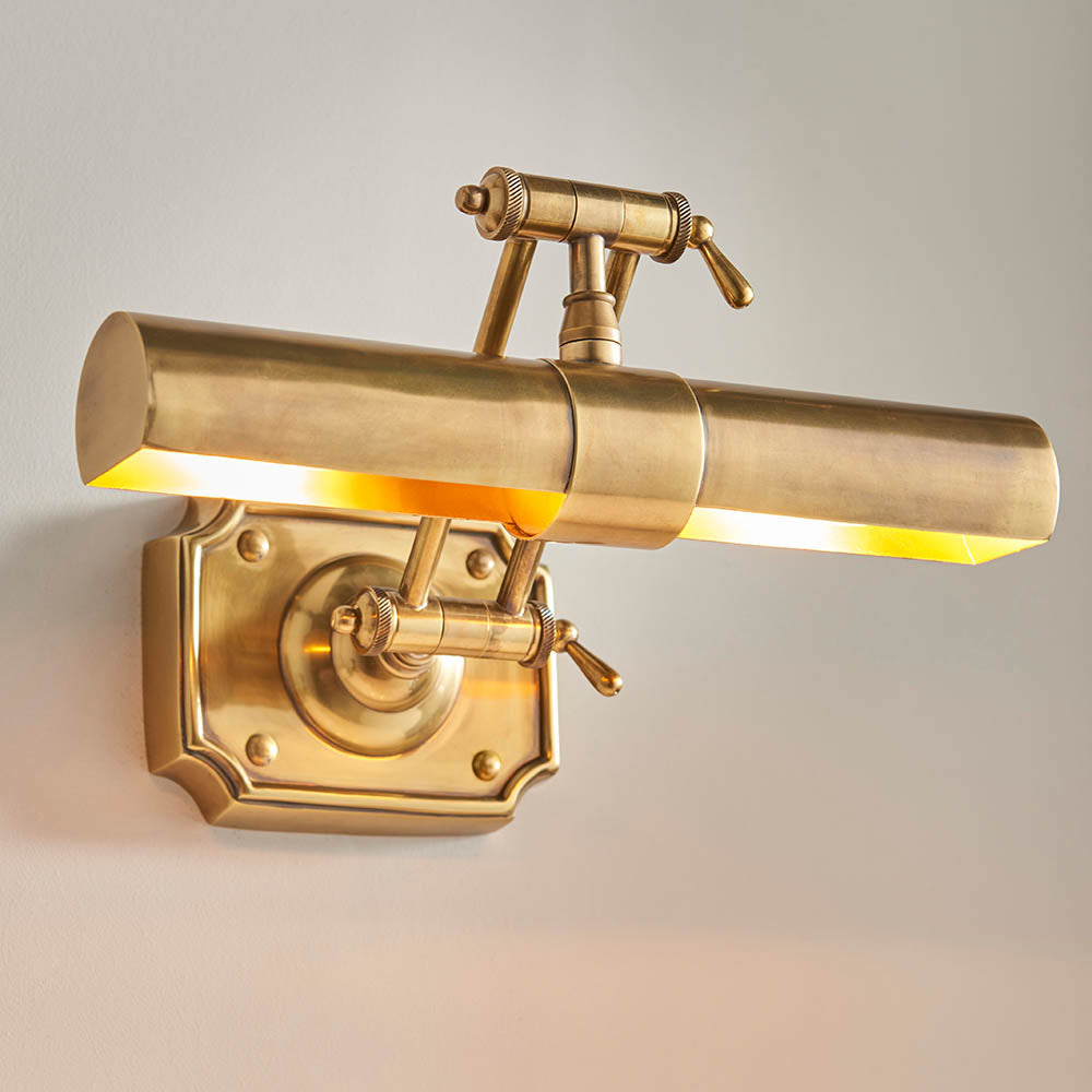 Interiors 1900 Winchester 14" Picture Light Solid Brass