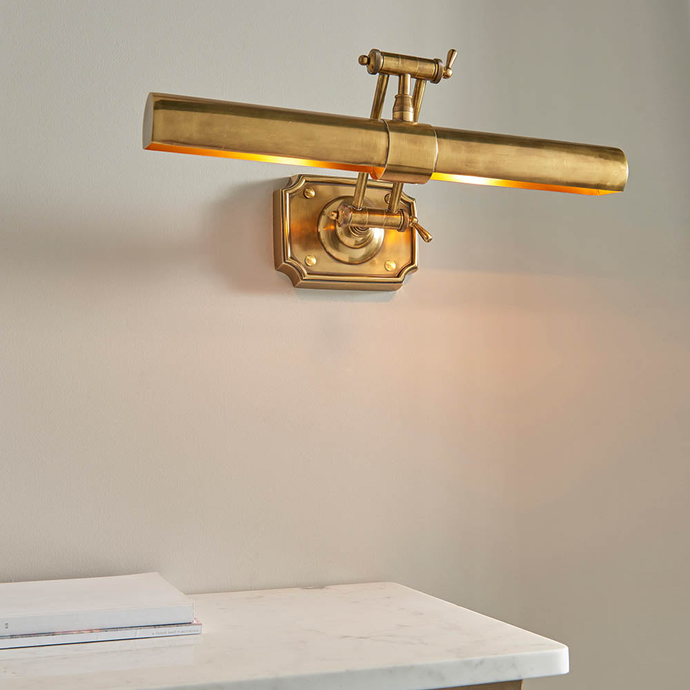 Interiors 1900 Winchester 20" Picture Light Solid Brass