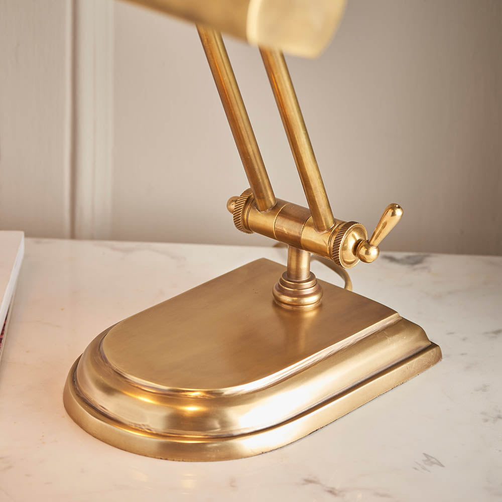 Interiors 1900 Winchester Bankers Desk Lamp Solid Brass