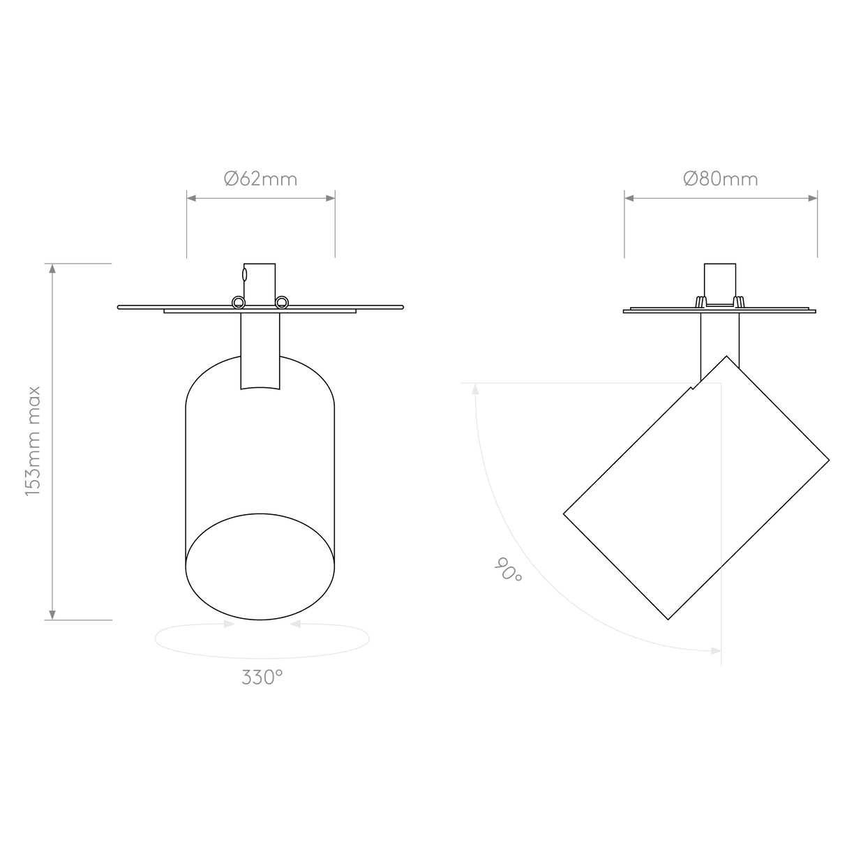 Astro Aqua Recessed Matt White Bathroom Spotlight