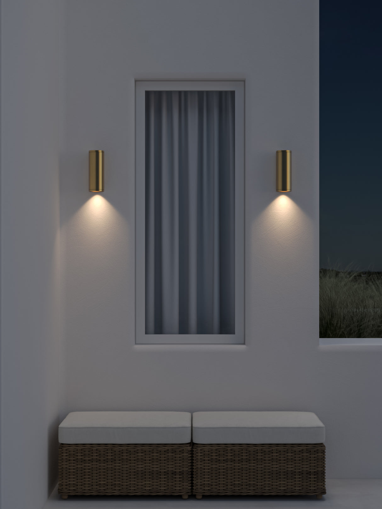 Astro Ava 200 PVD Brushed Brass Coastal Wall Light